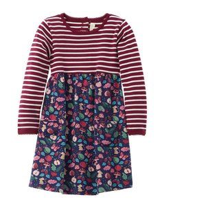 JoJo Maman Bebe Stripe & Vegetable Print Dress